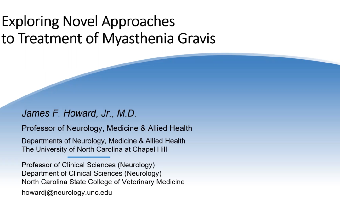 Exploring Novel Approaches to Treatment of Myasthenia Gravis